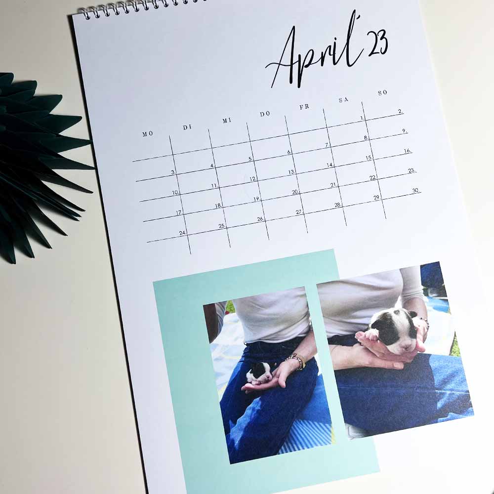 Jahreskalender selbst gestalten, Monat April